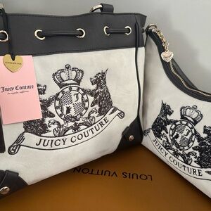 Juicy Couture Black and White Shoulder Bag